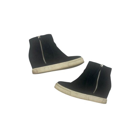 Size 9 M Steve‎ Madden Saidi Suede Wedge Sneakers Shoes Bootie Zippers Ankle - Picture 8 of 11